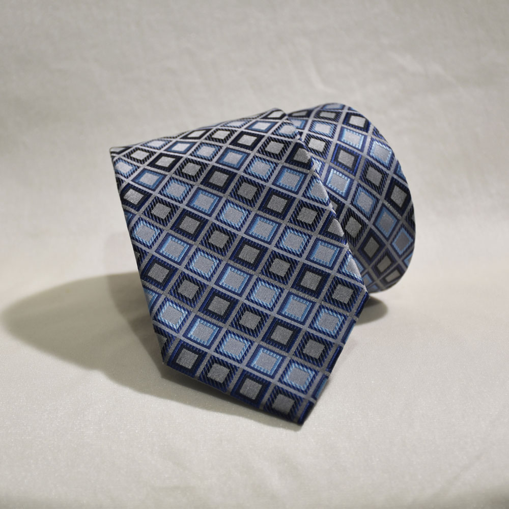 blue checker tie