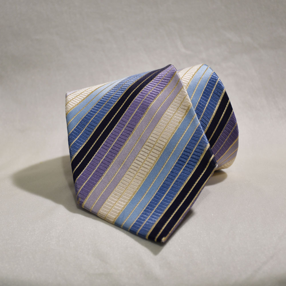 purple blue stripe tie