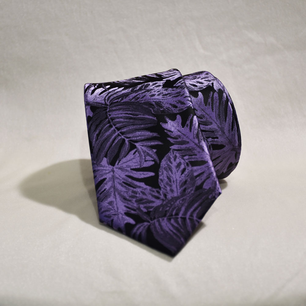 purple fleuron tie