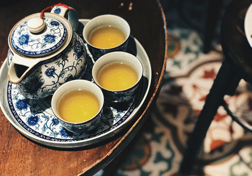 Blue Flower Tea Set